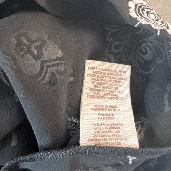 Free People Black White Nights Embroidered Sleeveless Mini Dress Size Small - Picture 12 of 13